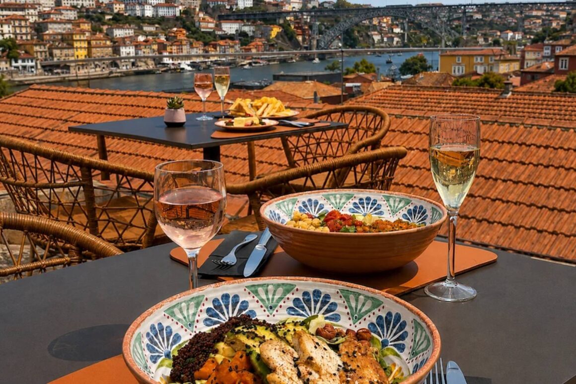 As refeições são leves neste terraço