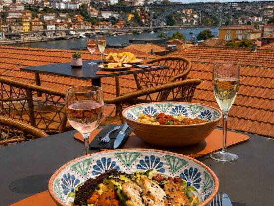 As refeições são leves neste terraço