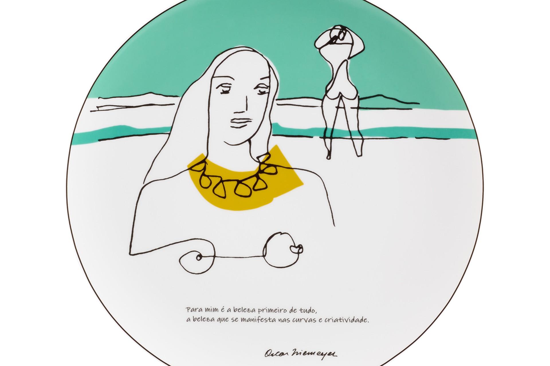 As curvas femininas ilustram-se em porcelana
